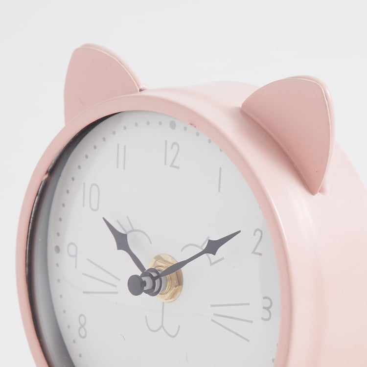 Corsica Slate Cat Table Clock - 11cm