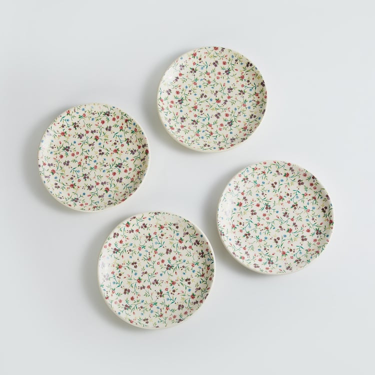 Corsica Mystic India Set of 4 Stoneware Quarter Plates - 18cm