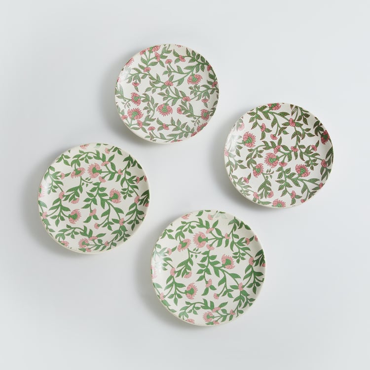 Corsica Mystic India Set of 4 Stoneware Quarter Plates - 17.5cm