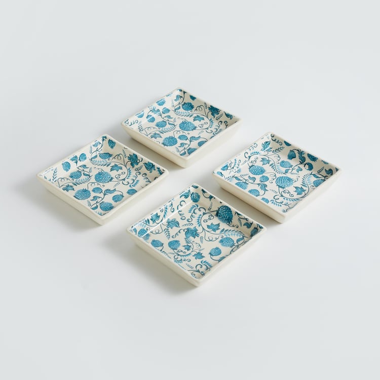 Corsica Set of 4 Stoneware Platters - 12.5x12.5cm