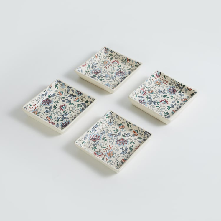 Corsica Set of 4 Stoneware Platters - 12.5x12.5cm