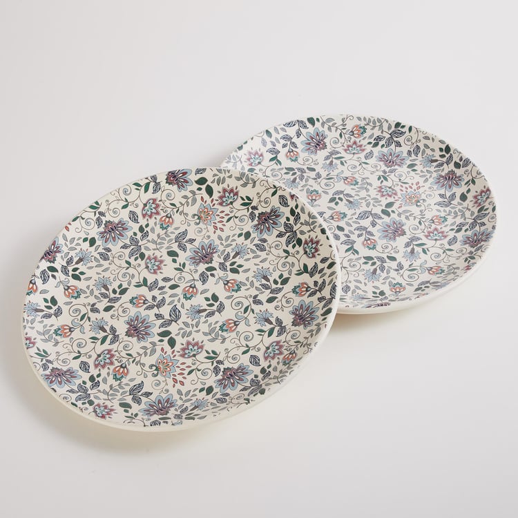 Corsica Mystic India Set of 2 Stoneware Printed Dinner Plates - 26cm