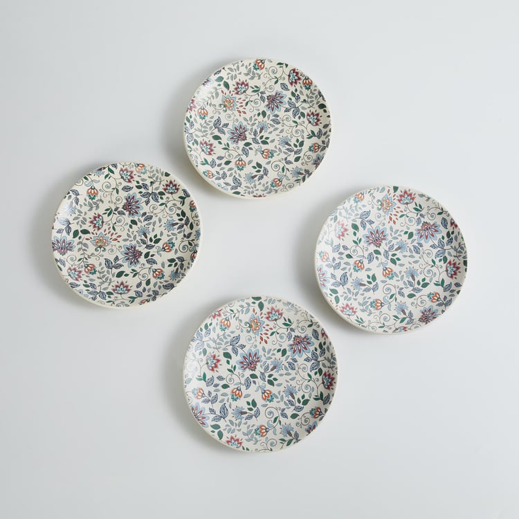 Corsica Mystic India Set of 4 Stoneware Quarter Plates - 18cm