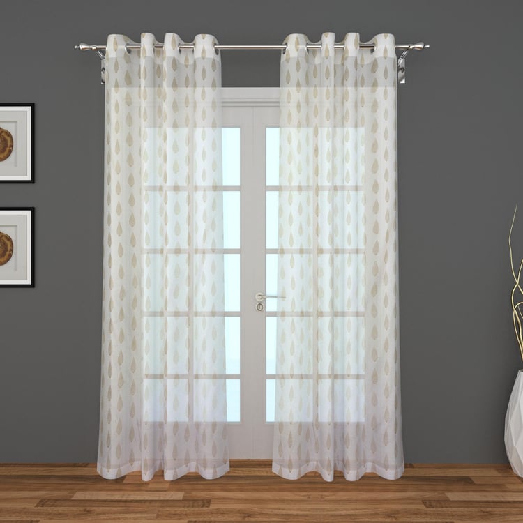 My Room Set of 2 Printed Sheer Door Curtains