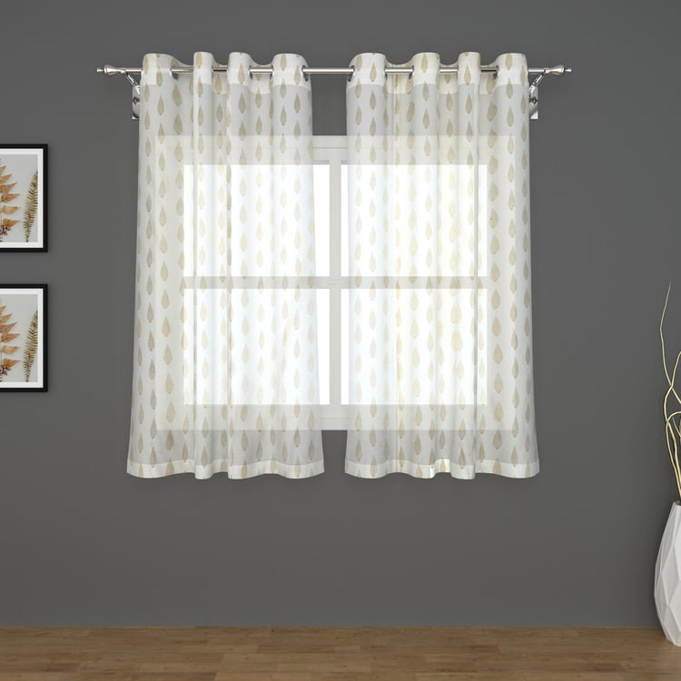 My Room Set of 2 Printed Sheer Window Curtains