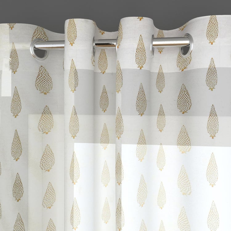My Room Set of 2 Printed Sheer Window Curtains