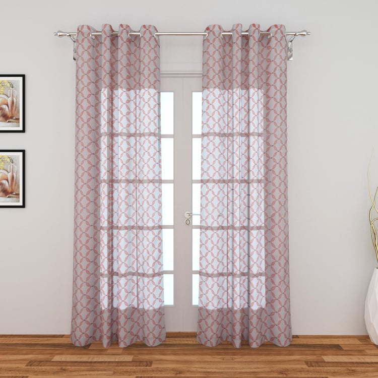 My Room Set of 2 Printed Sheer Door Curtains