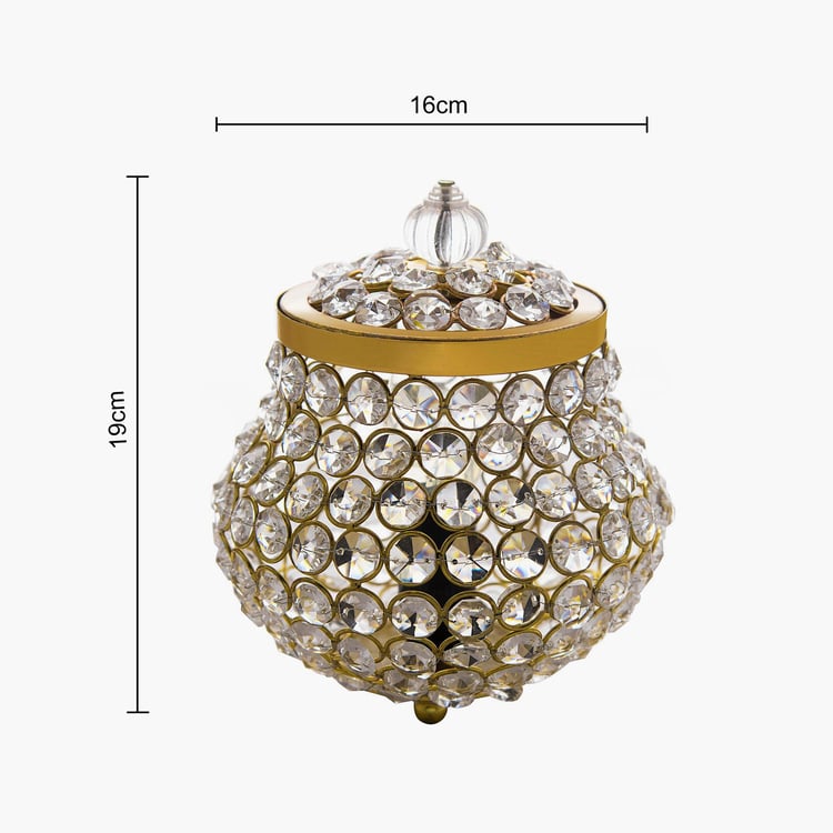 HOMESAKE Contemporary Decor Gold Crystal Table Lamp