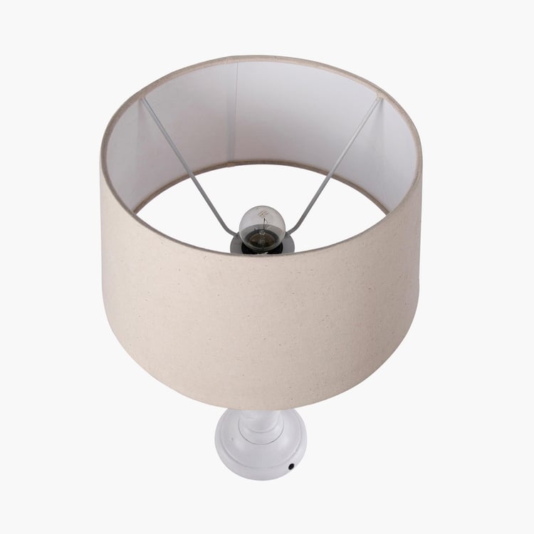 HOMESAKE Contemporary Decor White Table Lamp With Shade