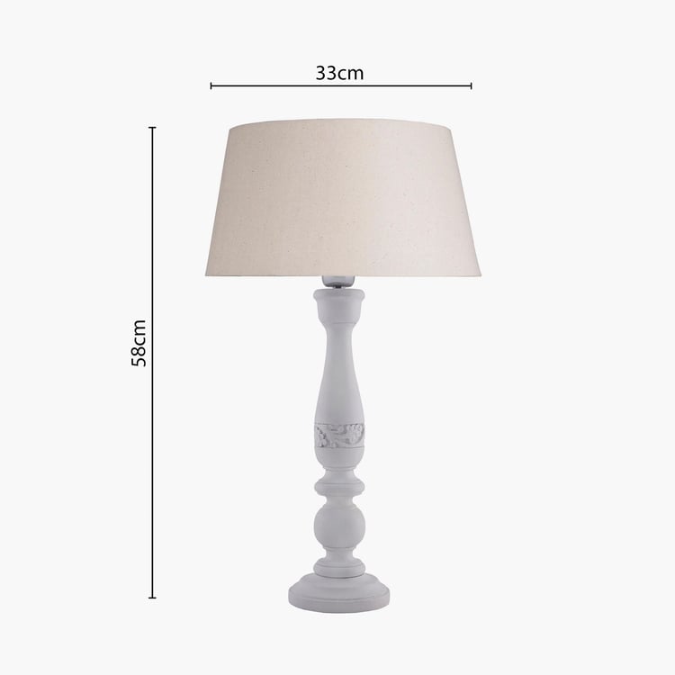HOMESAKE Contemporary Decor White Table Lamp With Shade
