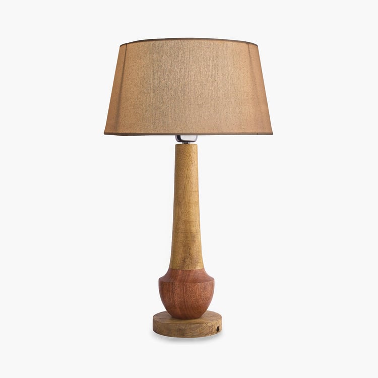 HOMESAKE Contemporary Decor Brown Wooden Table Lamp