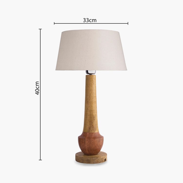 HOMESAKE Contemporary Decor Brown Wooden Table Lamp