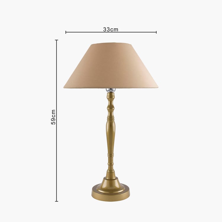 HOMESAKE Contemporary Decor Gold Textured Metal Table Lamp