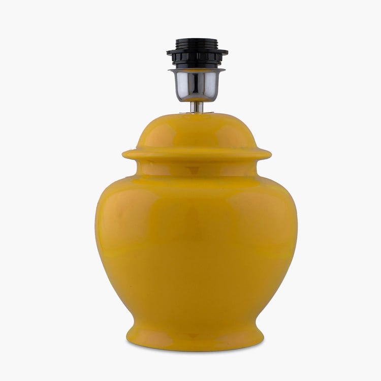 HOMESAKE Contemporary Decor Yellow Solid Ceramic Table Lamp