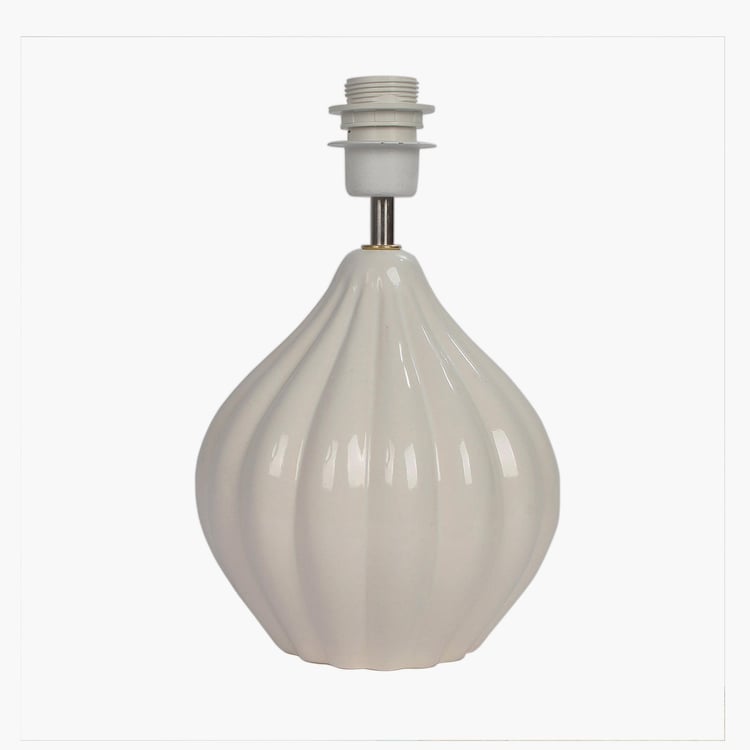 HOMESAKE Contemporary Decor White Ceramic Table Lamp With Shade