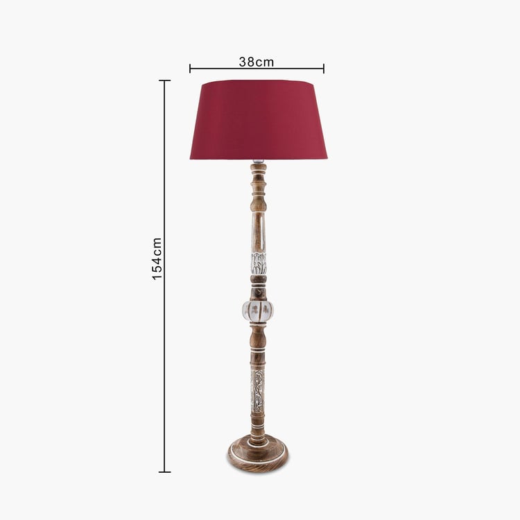 HOMESAKE Contemporary Decor Beige Wood Floor Lamp