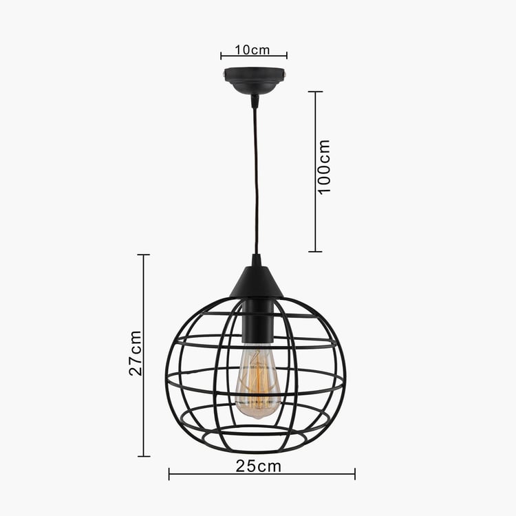 HOMESAKE Contemporary Decor Black Metal Ceiling Lamp