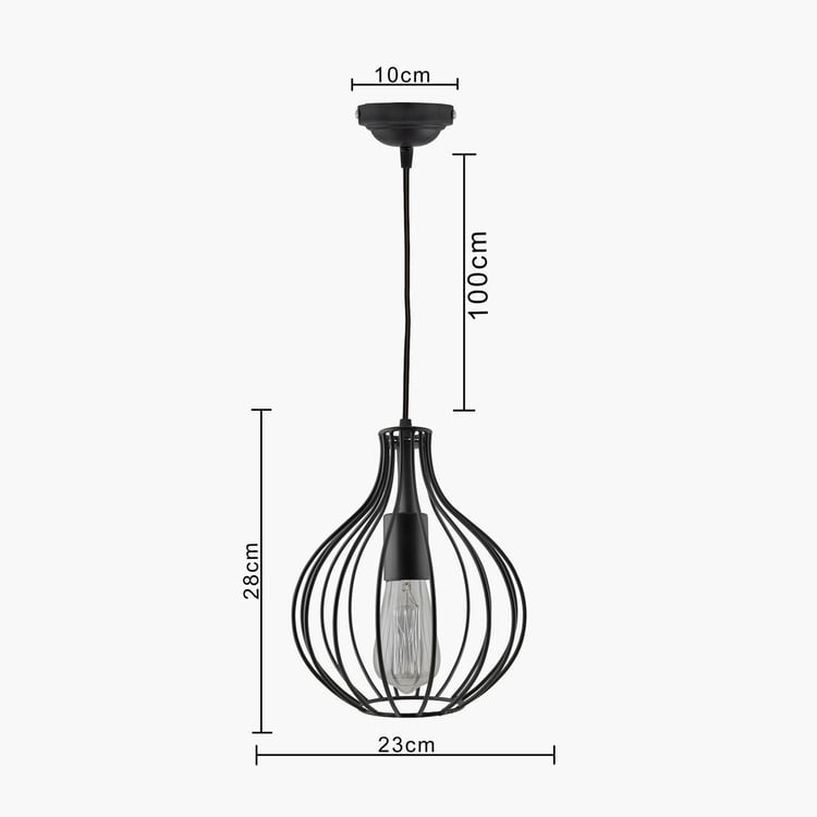 HOMESAKE Contemporary Decor Black Metal Ceiling Lamp