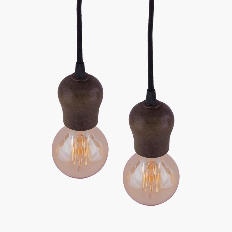 HOMESAKE Contemporary Decor Brown Solid Metal Ceiling Lamps - Set of 2