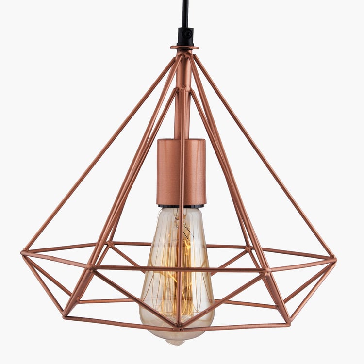 HOMESAKE Contemporary Decor Copper Diamond Shaped Metal Ceiling Lamp