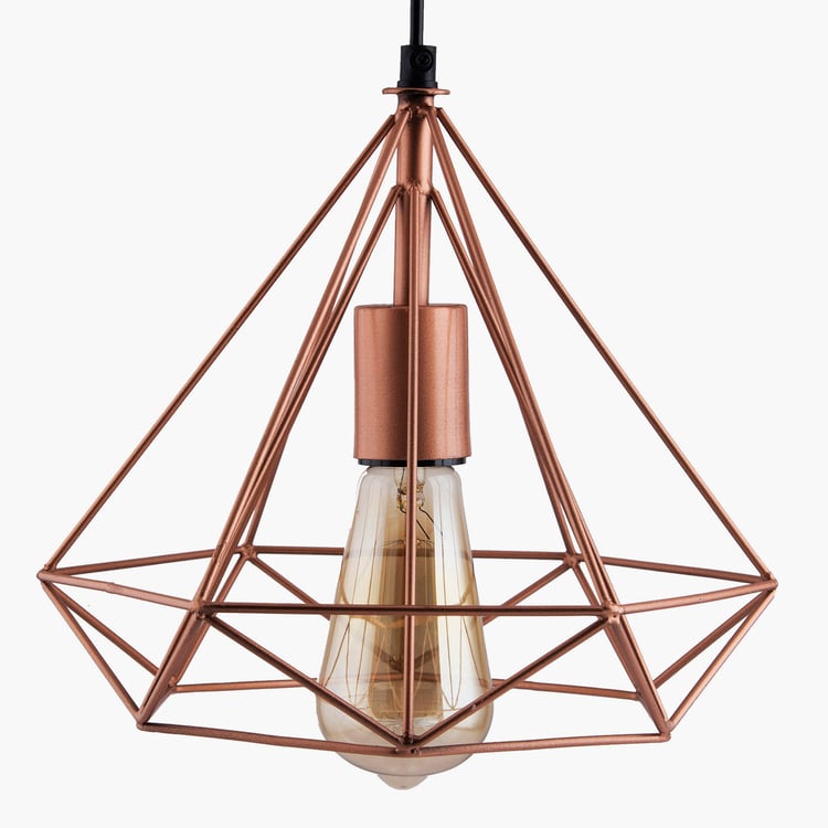 HOMESAKE Contemporary Decor Copper Diamond Shaped Metal Ceiling Lamp