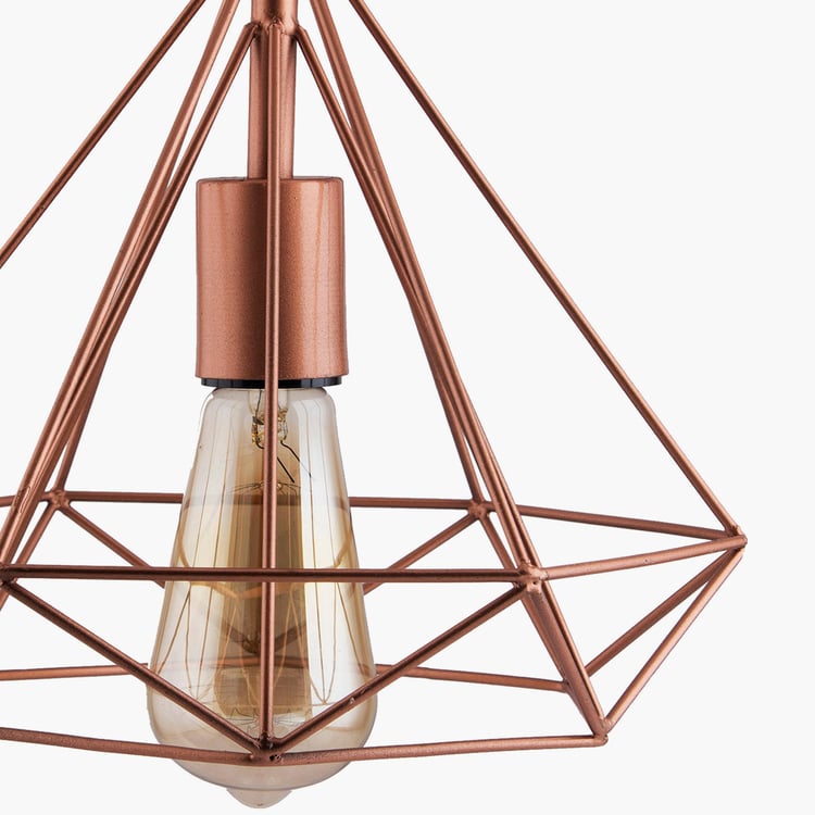 HOMESAKE Contemporary Decor Copper Diamond Shaped Metal Ceiling Lamp