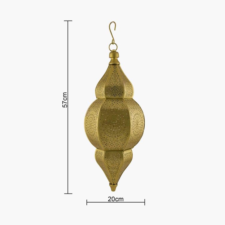 HOMESAKE Contemporary Decor Gold Textured Metal Ceiling Lamp