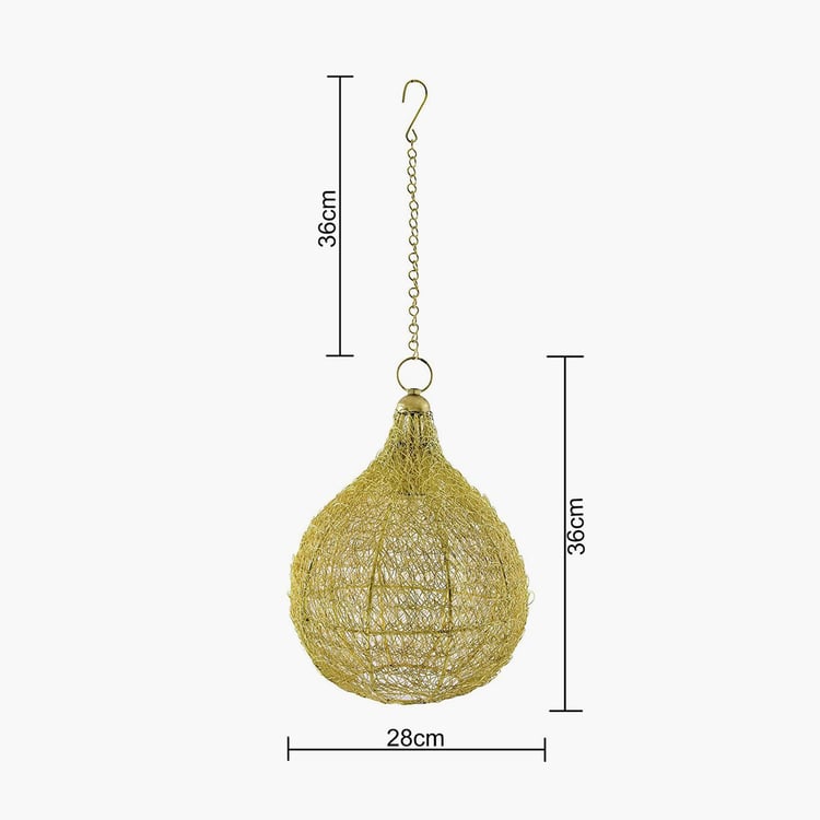 HOMESAKE Contemporary Decor Gold Textured Metal Ceiling Lamp