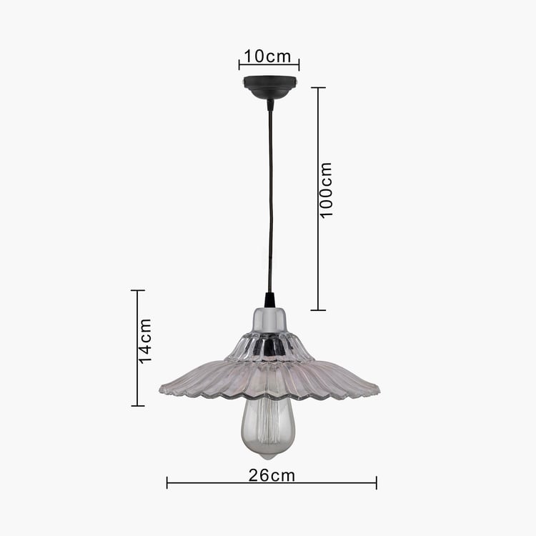 HOMESAKE Contemporary Decor Clear Metal Ceiling Lamp