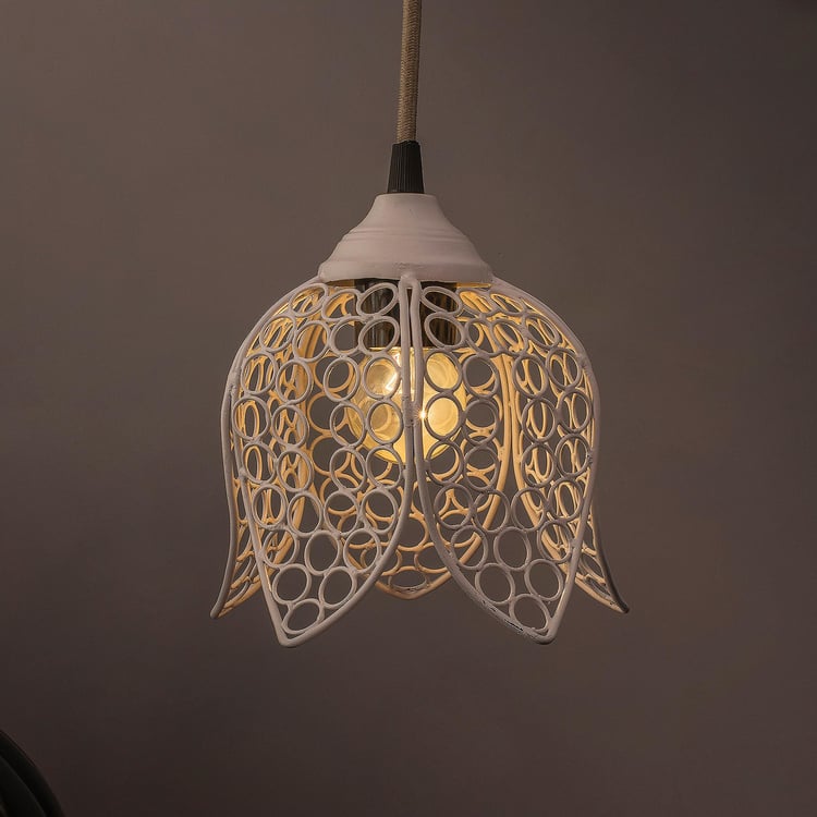 HOMESAKE Contemporary Decor White Metal Ceiling Lamp