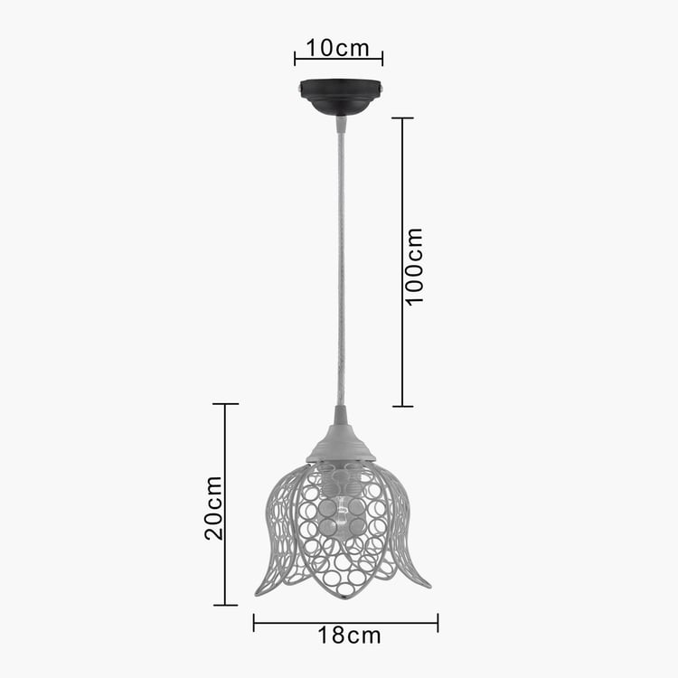 HOMESAKE Contemporary Decor White Metal Ceiling Lamp