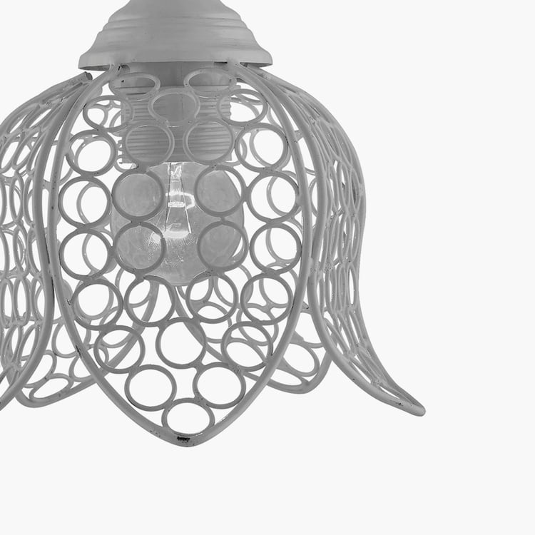 HOMESAKE Contemporary Decor White Metal Ceiling Lamp