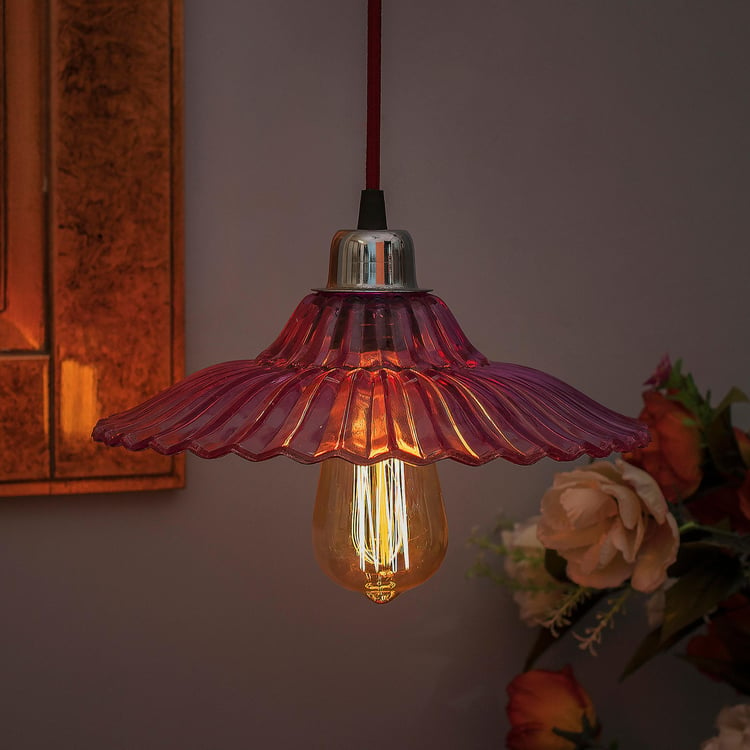 HOMESAKE Contemporary Decor Pink Metal Ceiling Lamp