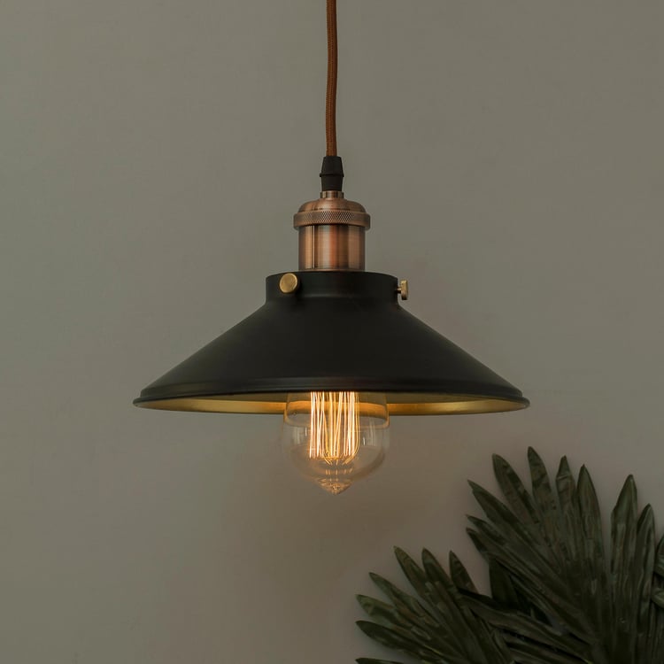 HOMESAKE Contemporary Decor Black Solid Metal Ceiling Lamp