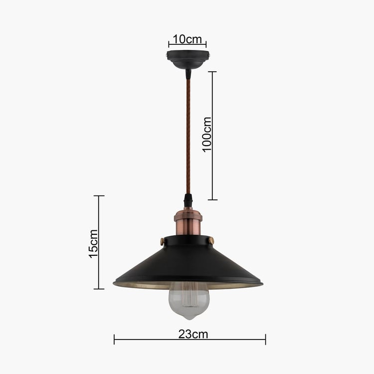 HOMESAKE Contemporary Decor Black Solid Metal Ceiling Lamp