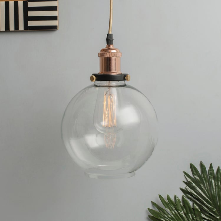 HOMESAKE Contemporary Decor Transparent Glass Ceiling Lamp
