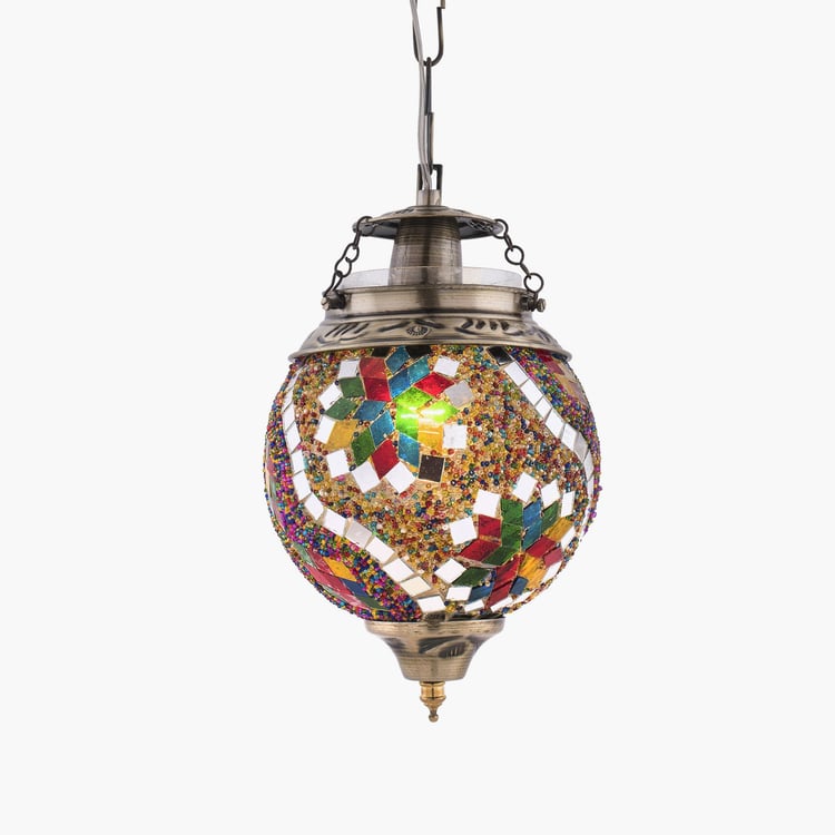 HOMESAKE Contemporary Decor Multicolour Textured Metal Ceiling Lamp