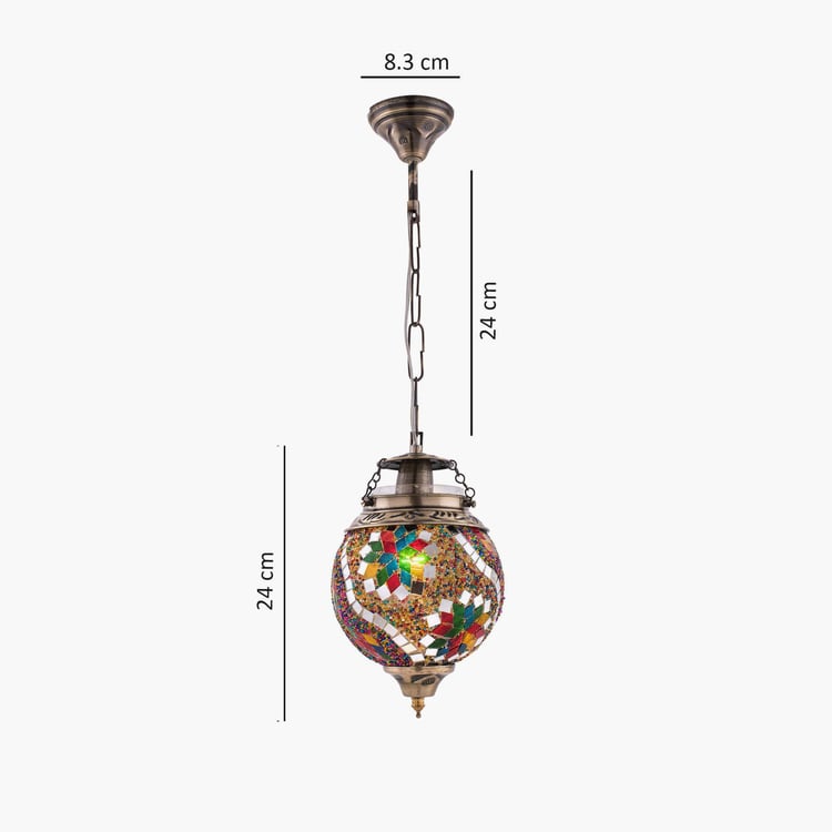 HOMESAKE Contemporary Decor Multicolour Textured Metal Ceiling Lamp