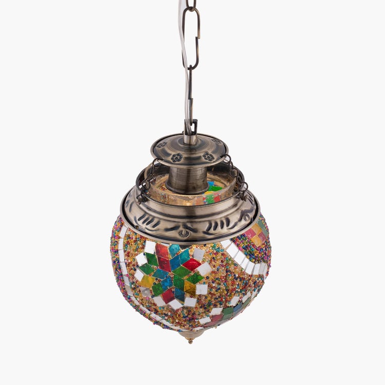 HOMESAKE Contemporary Decor Multicolour Textured Metal Ceiling Lamp