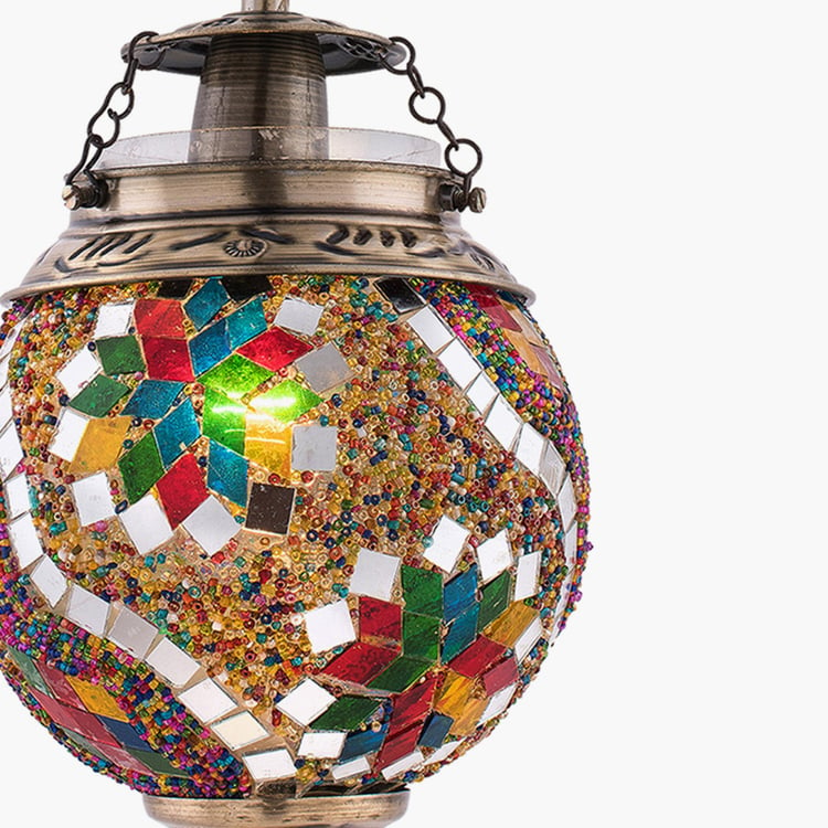 HOMESAKE Contemporary Decor Multicolour Textured Metal Ceiling Lamp