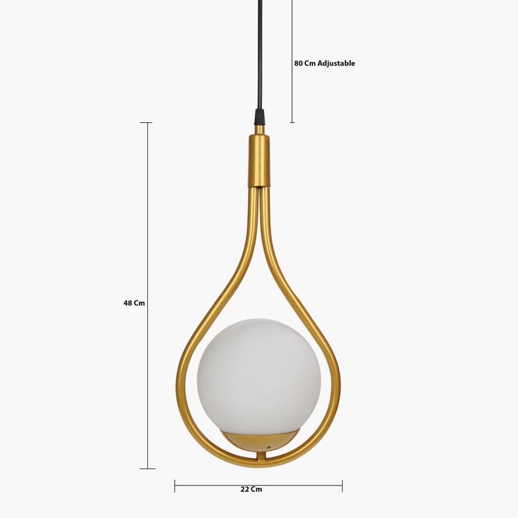HOMESAKE Contemporary Decor Gold Solid Metal Ceiling Lamp