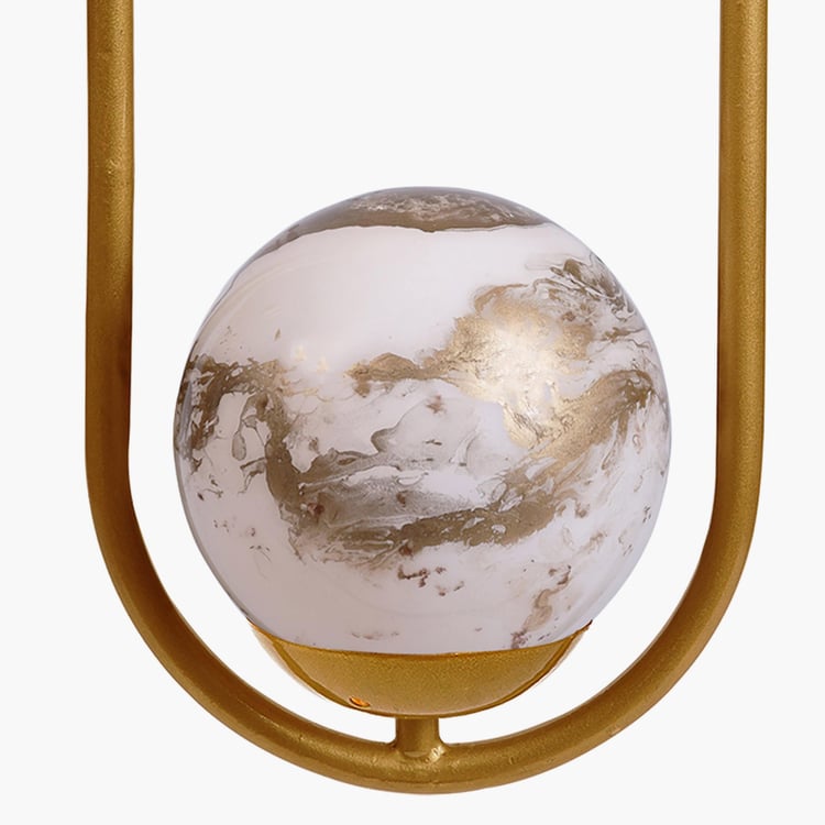 HOMESAKE Contemporary Decor Gold Printed Metal Ceiling Lamp