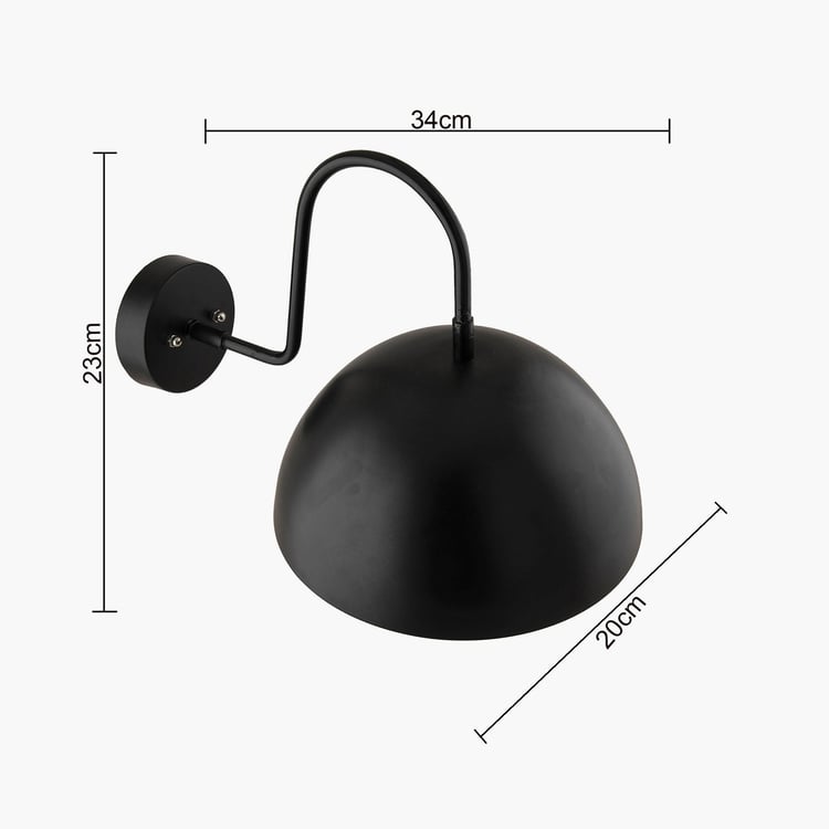 HOMESAKE Contemporary Decor Black Metal Wall Lamp