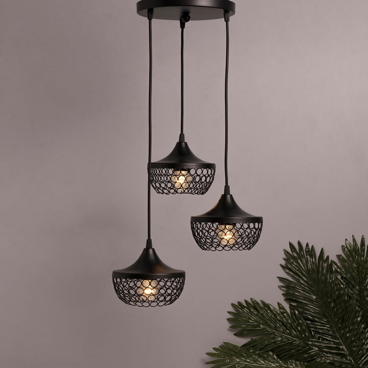 HOMESAKE Contemporary Decor Black Metal Cluster Lamps And Chandelier