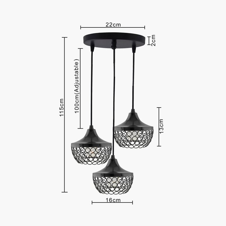 HOMESAKE Contemporary Decor Black Metal Cluster Lamps And Chandelier