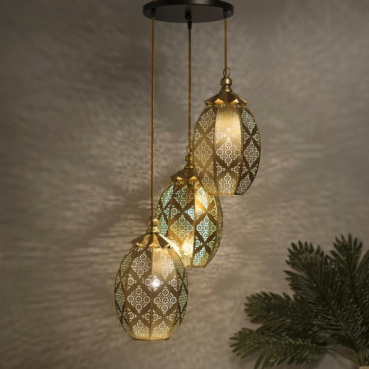 HOMESAKE Contemporary Decor Gold Metal Cluster Lamps And Chandelier