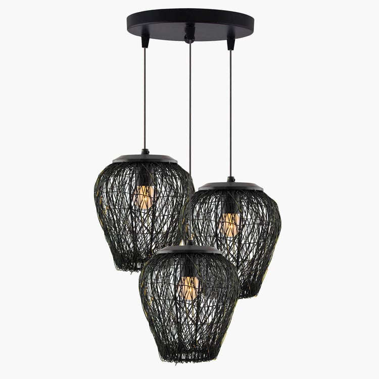 HOMESAKE Contemporary Decor Black Metal Cluster Lamps And Chandelier