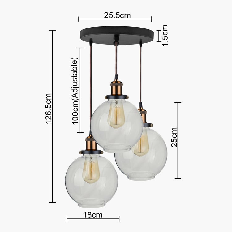 HOMESAKE Contemporary Decor Brown Metal Cluster Lamps And Chandelier