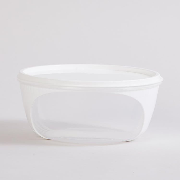Fiesta White Round Storage Containers with Lid - Set of 3