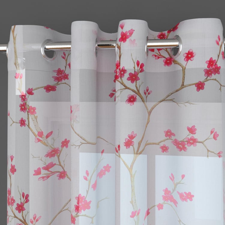 Lavish Set of 2 Printed Sheer Door Curtains